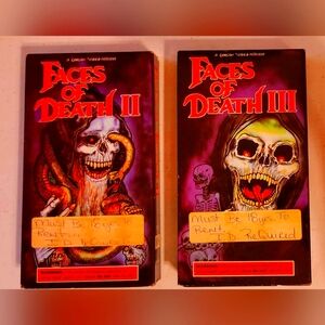 (SOLD) Face of death VHS part 1 & 2 documentary horror rare hard find